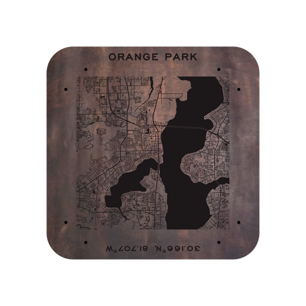Orange Park Etched Leather Valet Trays {multiple styles & sizes}