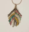 Sparkling Boho Handmade Feather Necklace