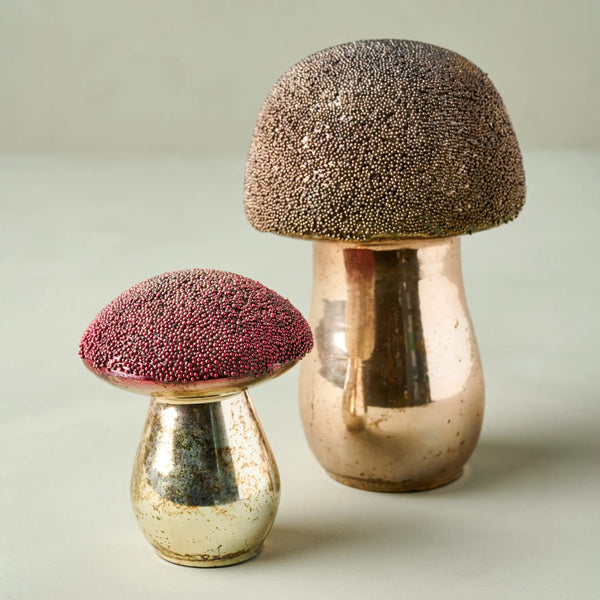 Beaded Mercury Glass Mushrooms {multiple colors}
