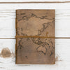 Handmade Leather Journal | World Map