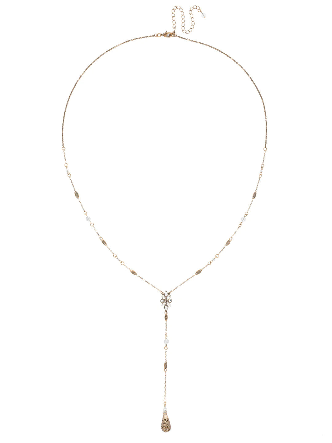 Celestial Filigree Y Chain Necklace | Crystal Collection