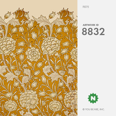 Floral Pattern in Mustard Artist Board {10.25x14.75}