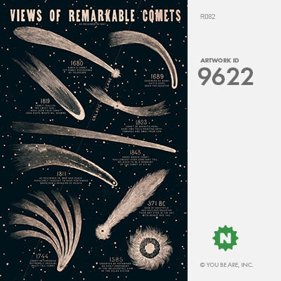 Views of Remarkable Comets Artist Board {11.75x16.75}