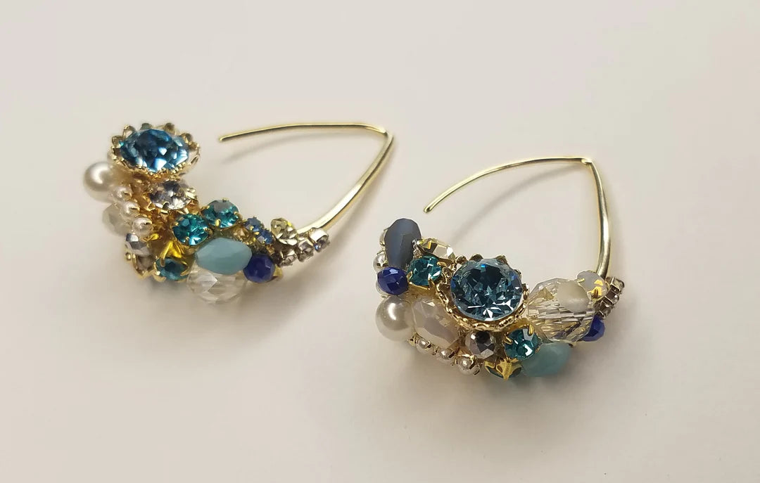 Angular Drop Crystal Earrings {multiple color options}