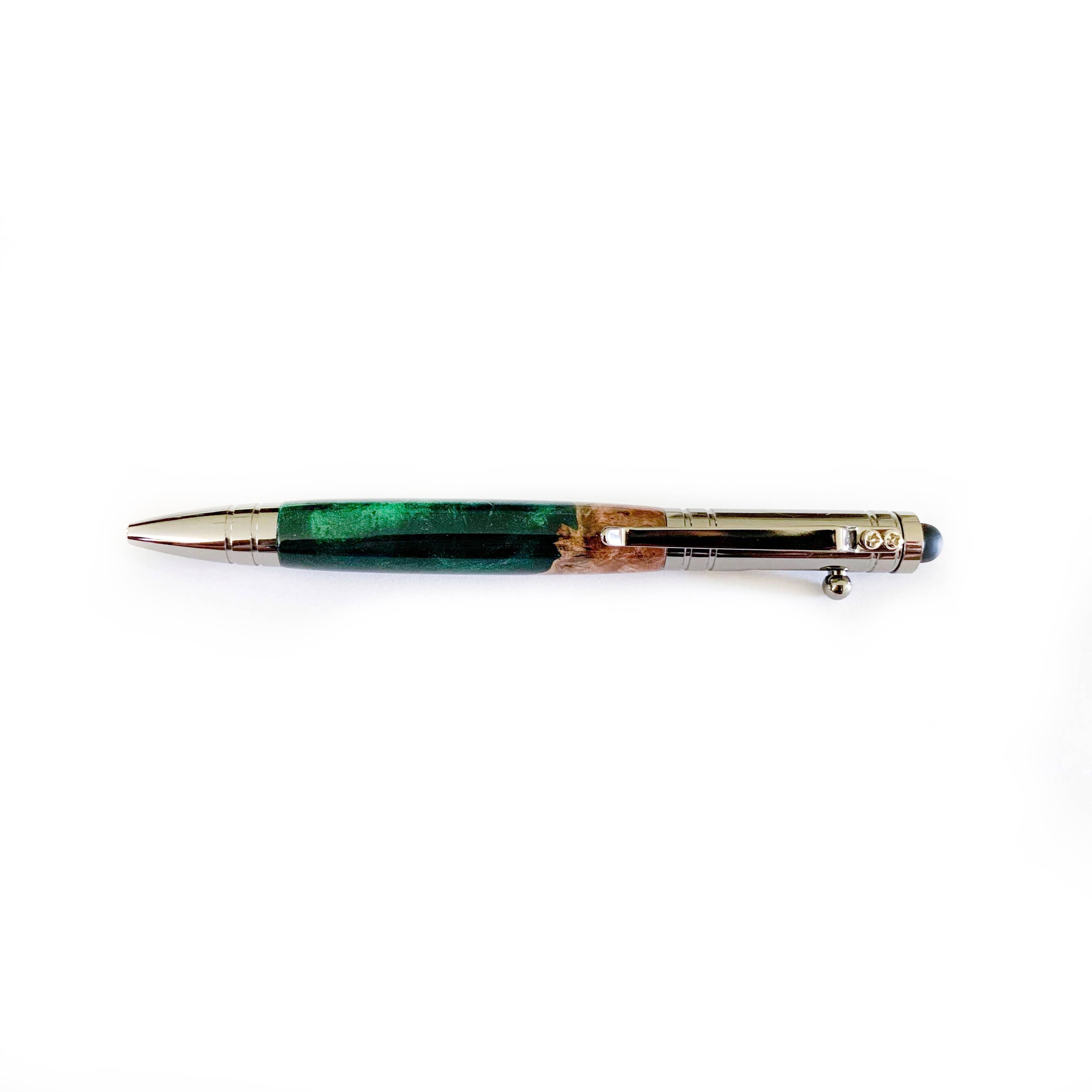 Handmade Slimline Stylus Pen in Emerald Isle