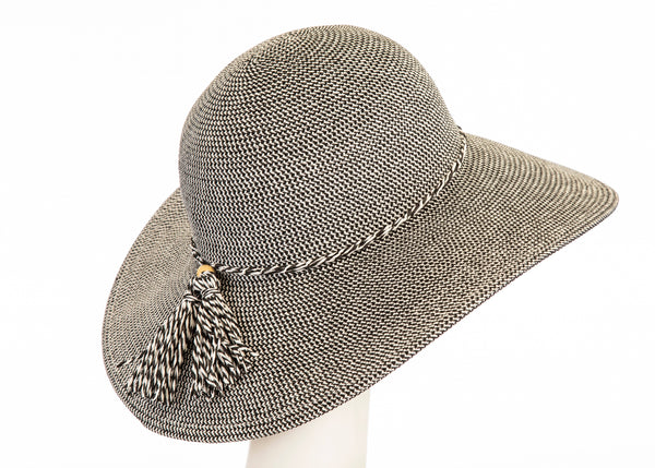 Packable Sun Hat | Tulip {black and ivory}
