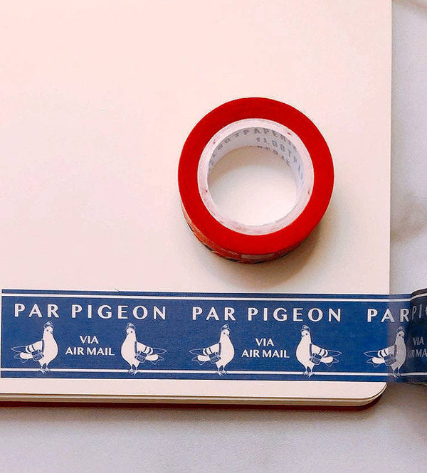 Par Double Pigeon (Bleu) Airmail Washi Tape