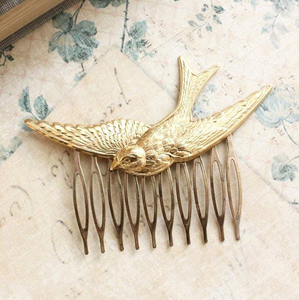 Gold Flying Bird Comb