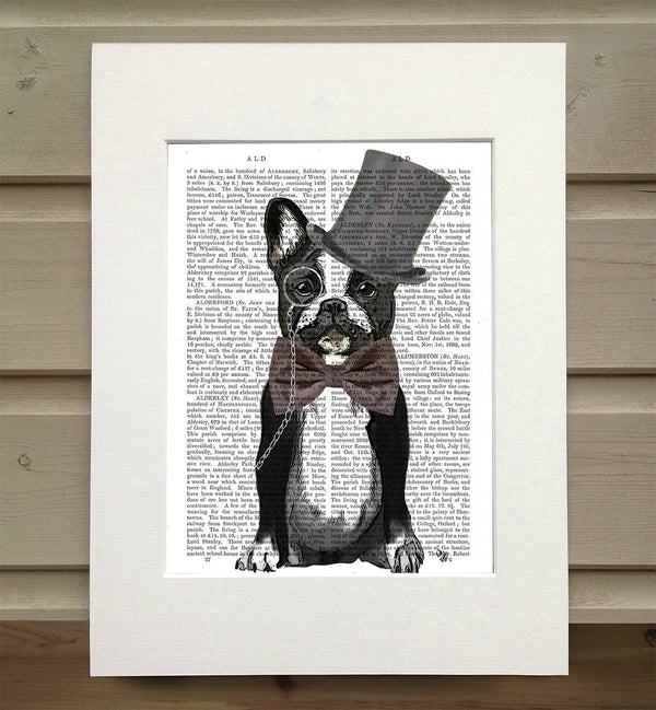 Monsieur Bulldog, Dog Book Print / Art Print / Wall Art