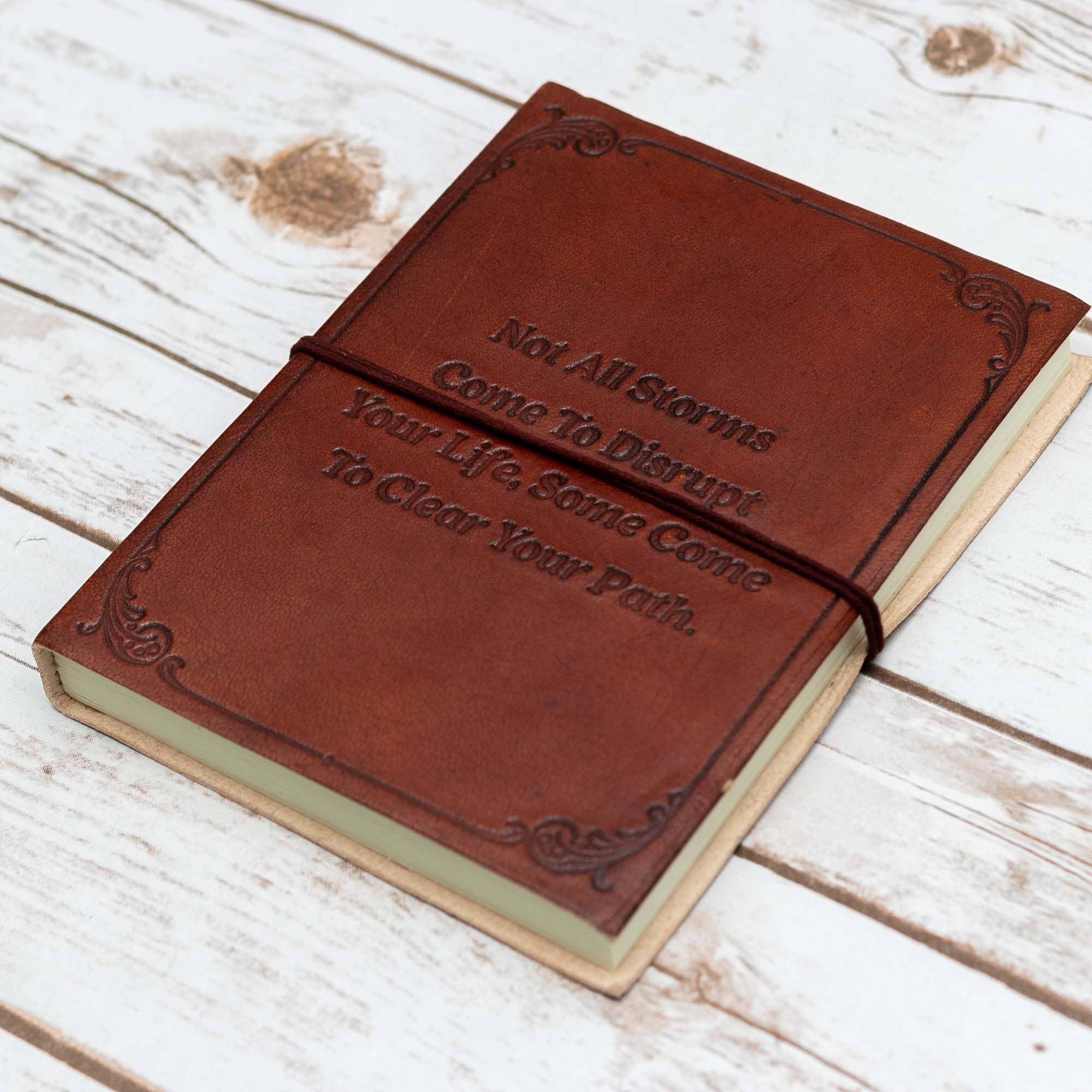 Handmade Leather Journal {6x8} | Not All Storms