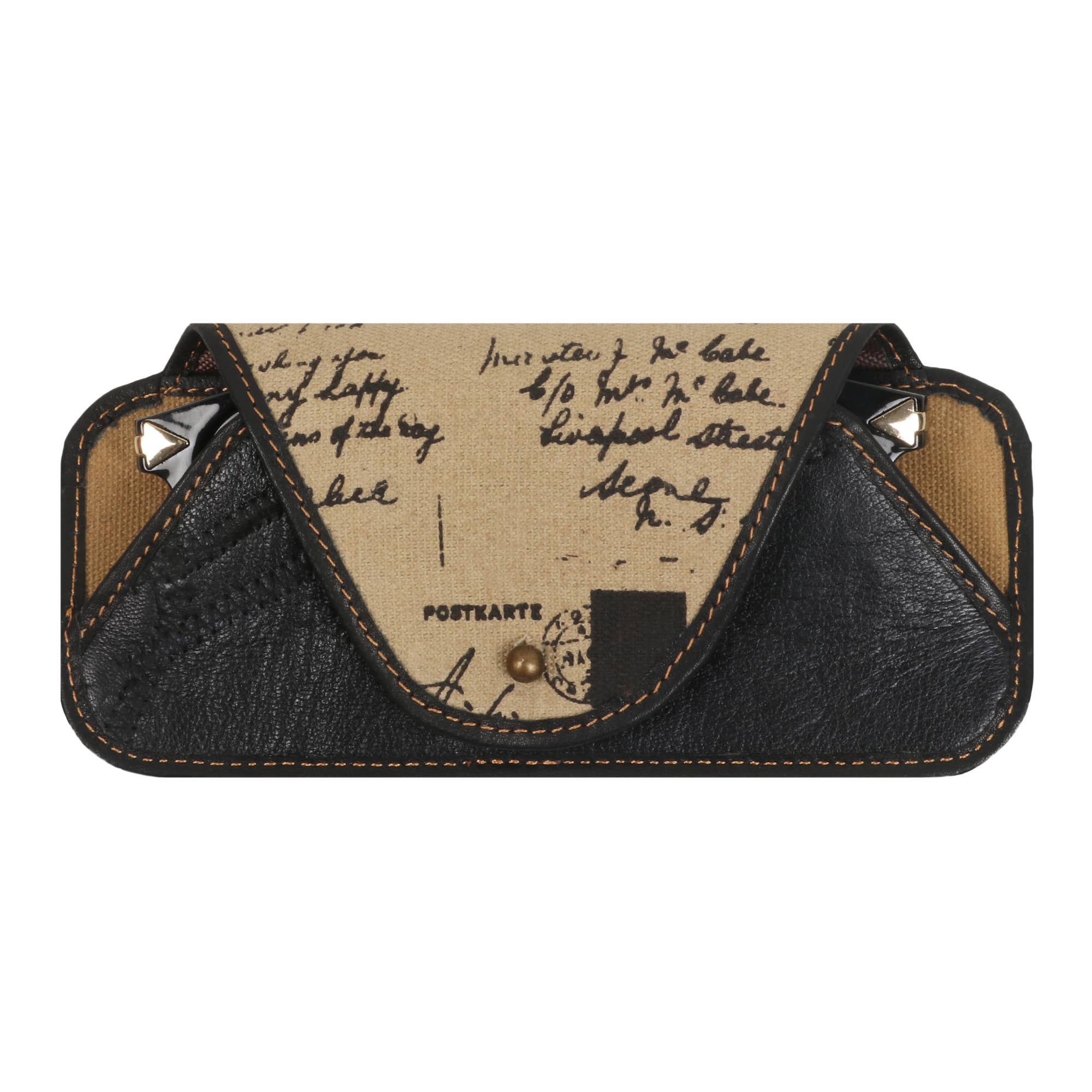 Script Eyeglass Case | Upcycled Leather