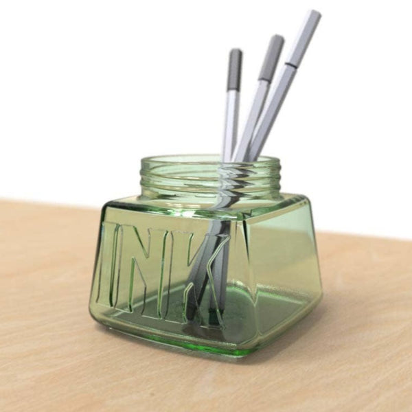 Glass Inkwell Desk Tidy