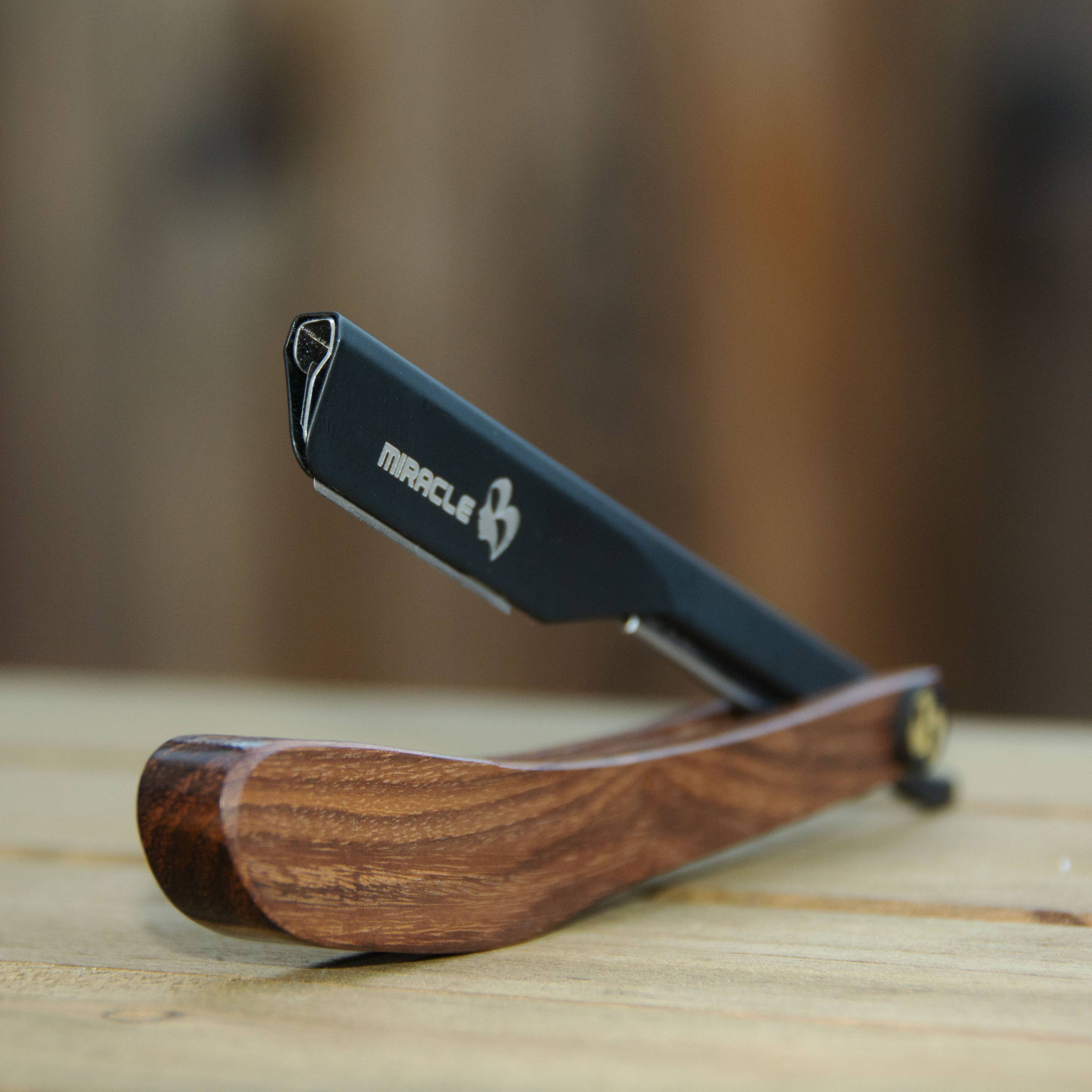 Lumber Razor Straight Razor with Fine Wood Handle {clearance}