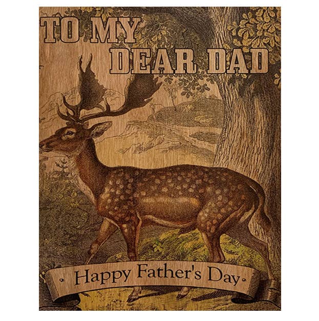 Father’s Day Card | Deer Dad {Wood Print}