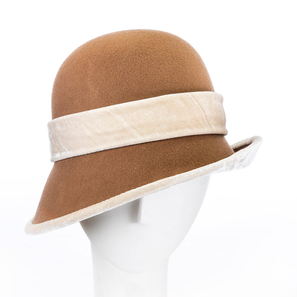 Wool Cloche Hat | Velveteen {toffee}