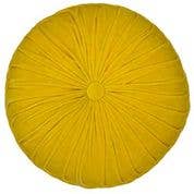Filled Round Velvet Pillow | 16" Round | Illuminating Yellow