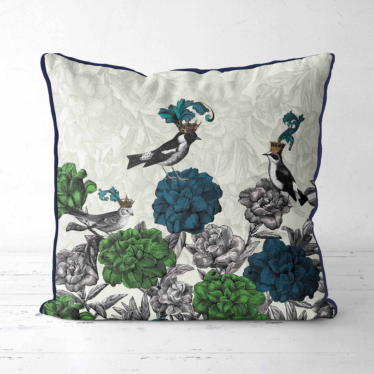 Blooming Birds Pillow Cover {Multiple Patterns}