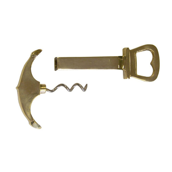 Anchor Corkscrew/Bottle Opener in Polished Brass