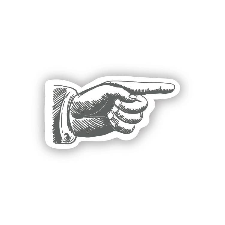 Pointing Accusingly Sticker Vintage Pointing Finger Vinyl Sticker Pack