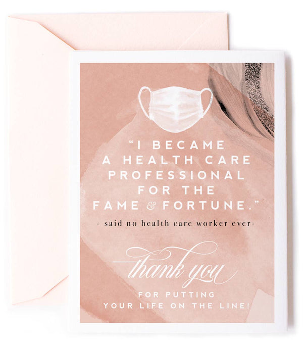 Thank You Card {Healthcare Workers} | Fame & Fortune
