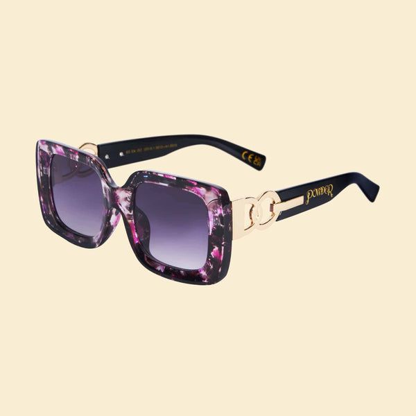 Lunettes de soleil luxe écaille de tortue violettes Cece