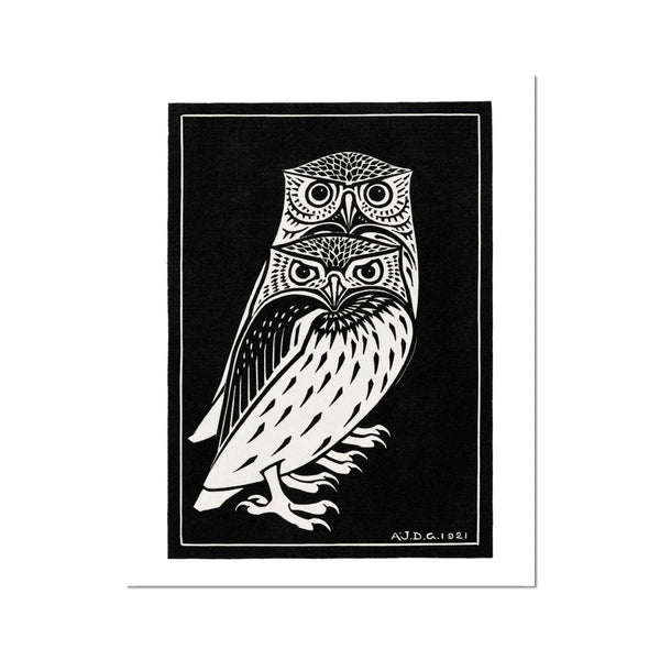 Two Owls, Julie de Graag {c.1921} 11x14 Giclée Art Print