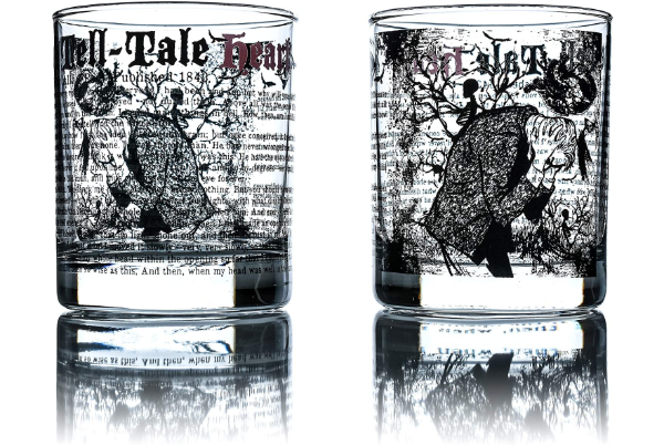 Tell Tale Heart Literature Whiskey Glass {Set of 2}