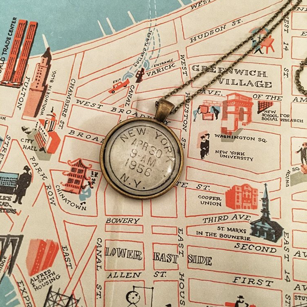 Postmark Necklace {Multiple Locations & Dates}