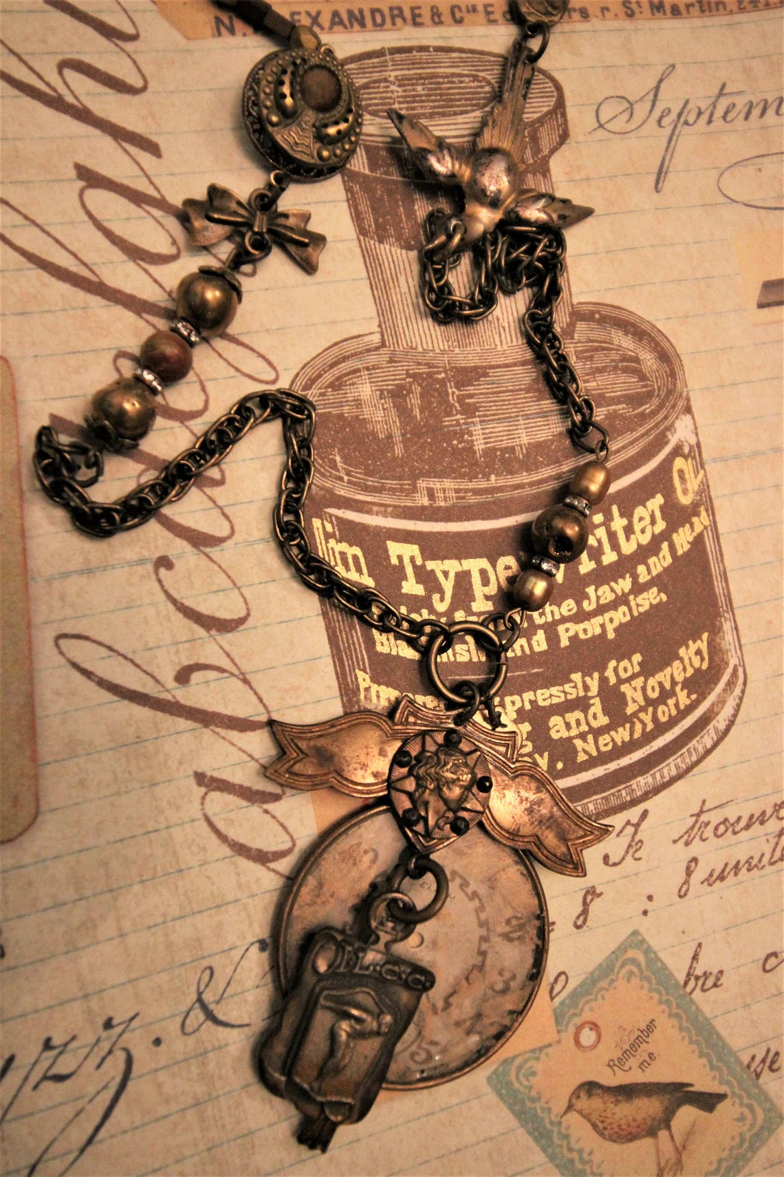 Antique Pocketwatch Optical Lens Necklace {One of a Kind}