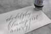 Kous Handmade Taupe Calligraphy Ink