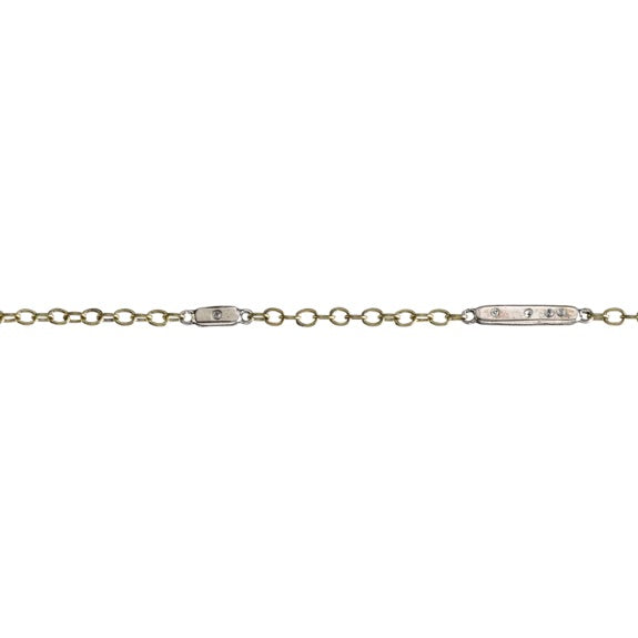 Bar Star Scatter Chain | Brass {28”}