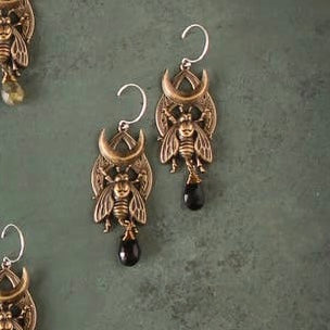 Boucles d'oreilles pendantes abeille de haie