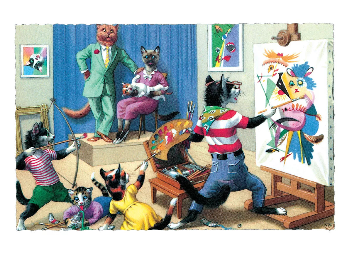 Delightfully Dressed Cats Greeting Card Box