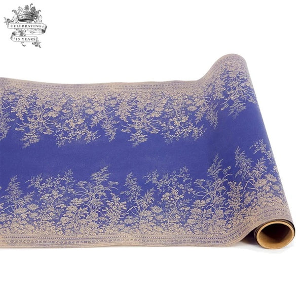 Table Runner | Woven Floral | Navy