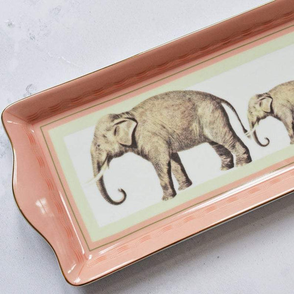 Fine China Cake Tray | Elephants