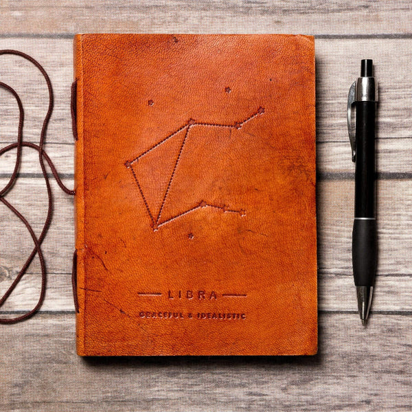 Handmade Leather Journals {5x7} | Zodiac Collection