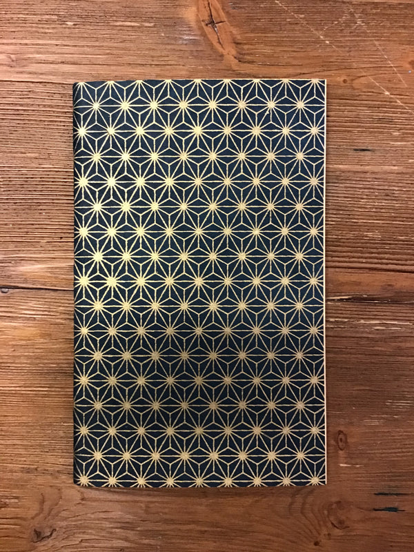 Handmade Journal | Gold on Dark Teal {5" x 8"}