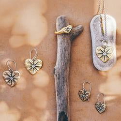 Guided by Heart Compass Drop Earrings | Small