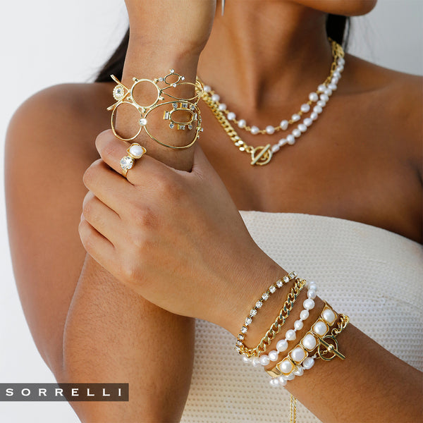 Bracelet coulissant Béatrice | Perle moderne
