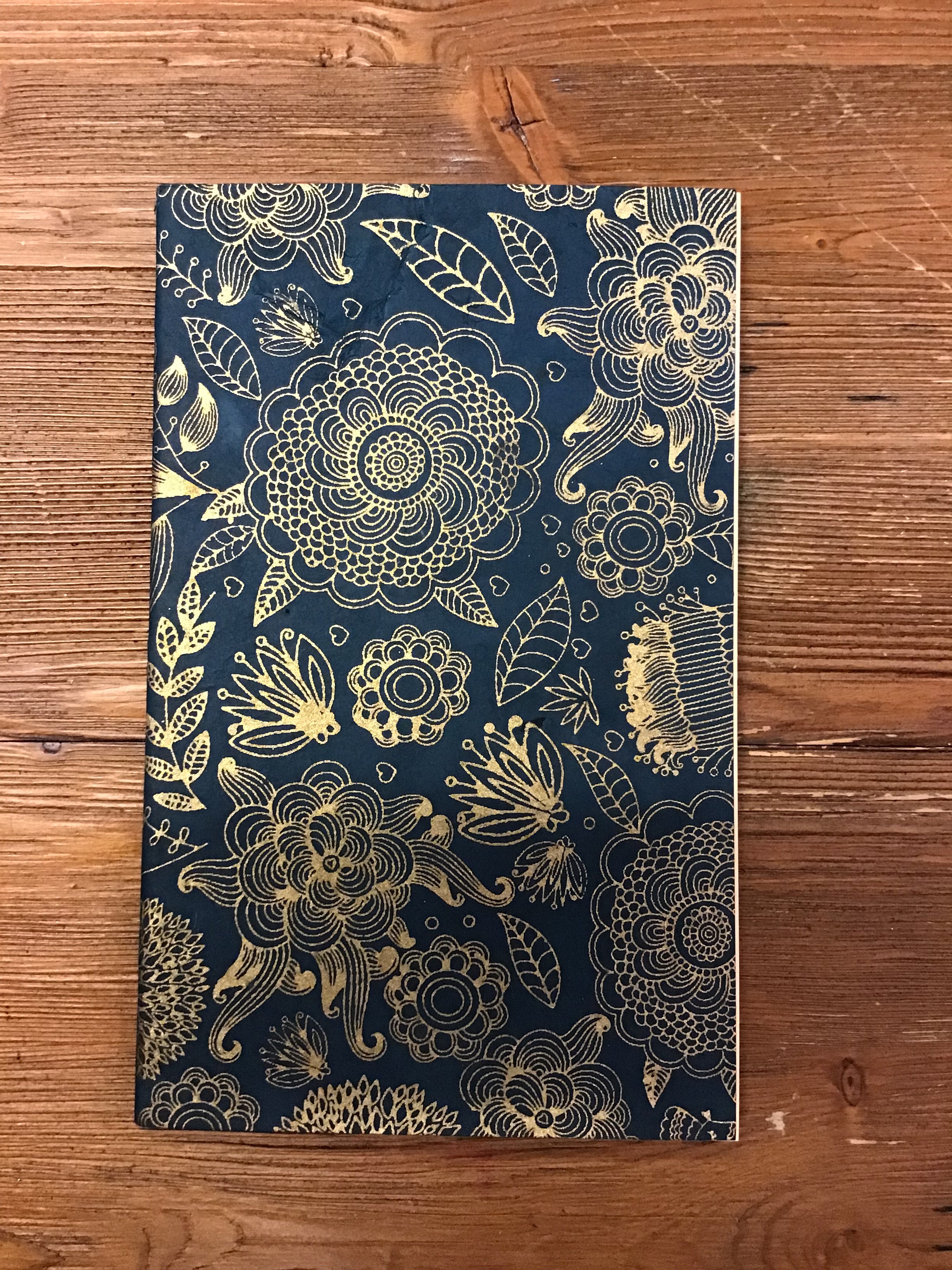 Handmade Journal | Gold on Dark Teal {5