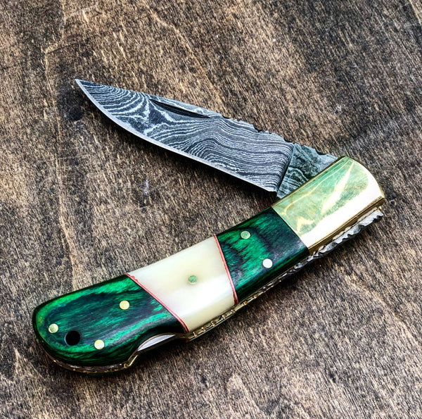 Damascus Folder Pocket Knife {local artisan}
