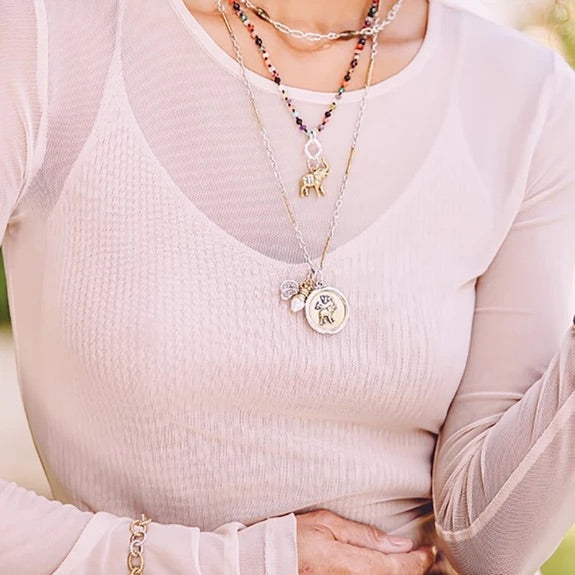 Bee Saved | Elephant Charm {Brass}