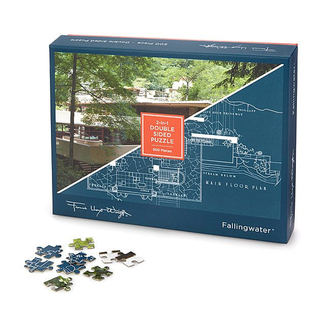 Frank Lloyd Wright’s Fallingwater Double-Sided Puzzle {500 pieces}