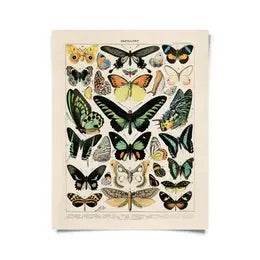 Papillons vintage | Impression artistique 8" x 11"