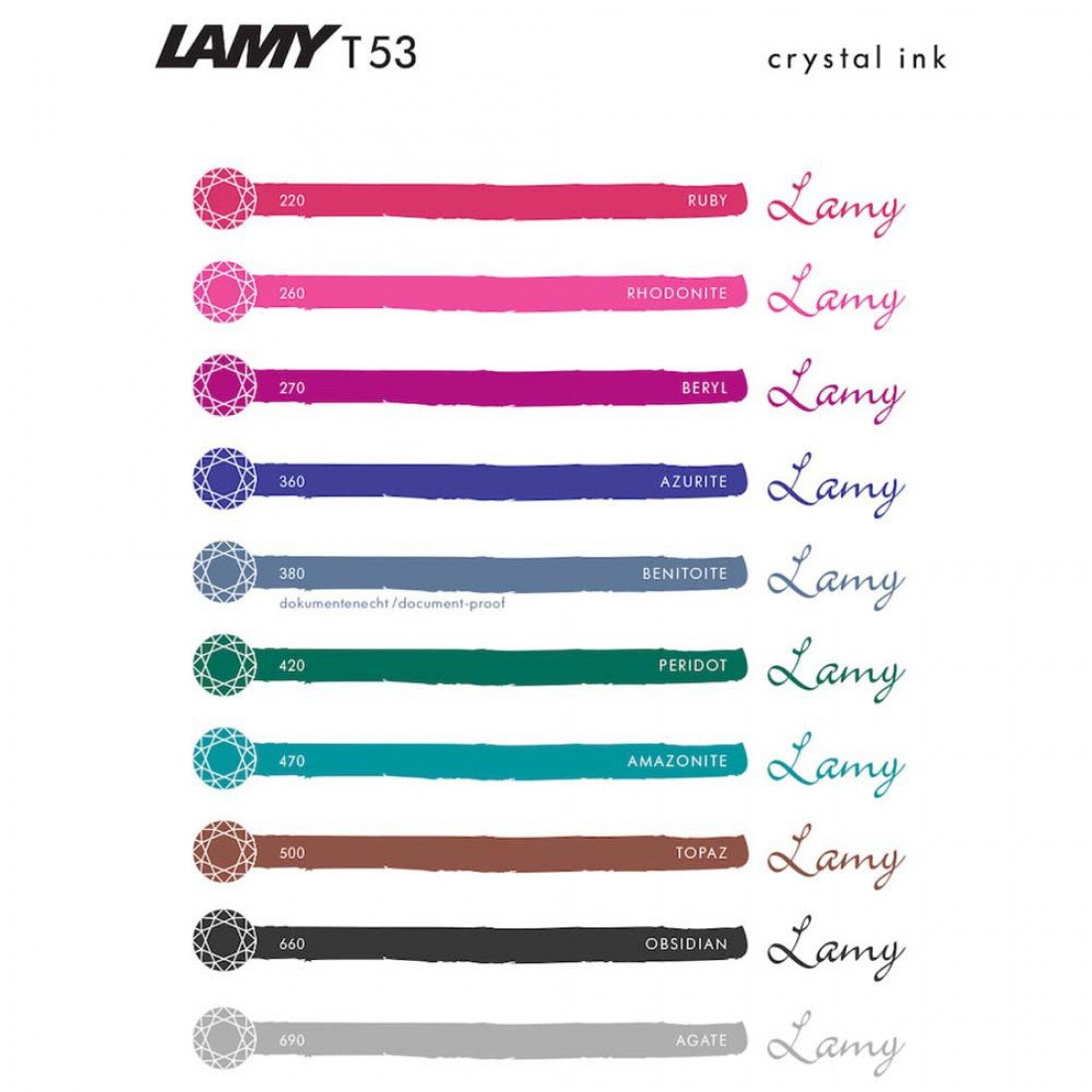 Encre Lamy Crystal {plusieurs couleurs}