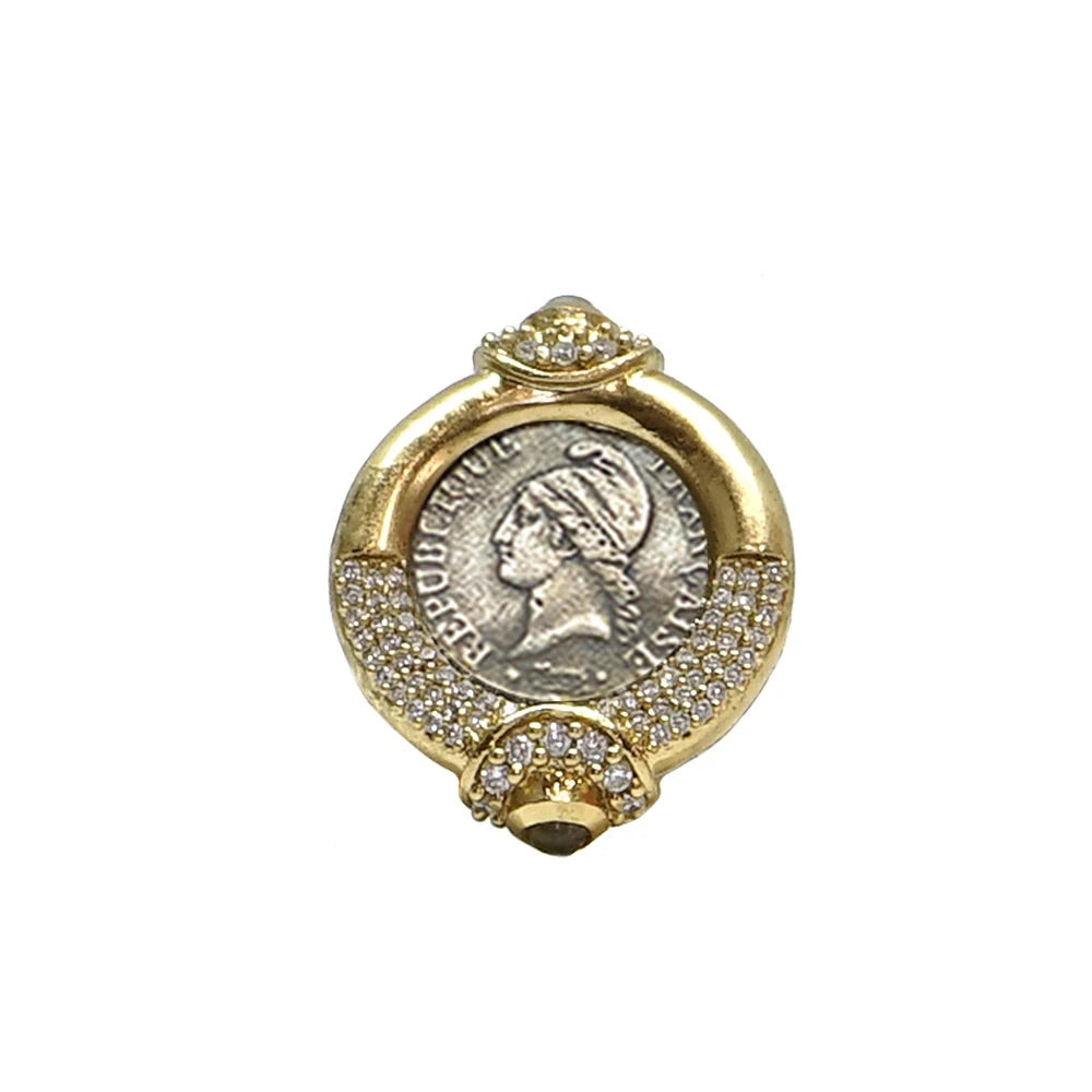 Gold Frame Mini Dupré Ring {size 7}
