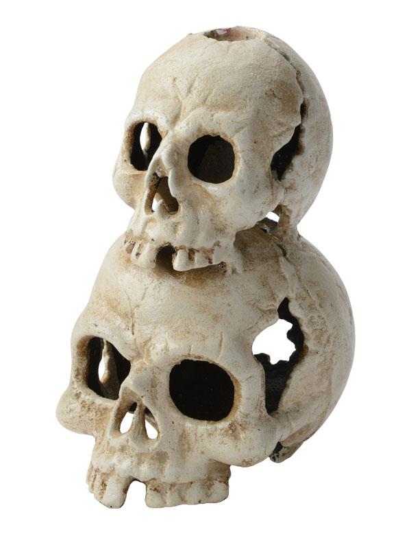 Stacked Skulls Candle Holder