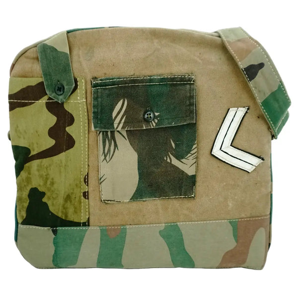 Sac messager | Camouflage recyclé et tente militaire