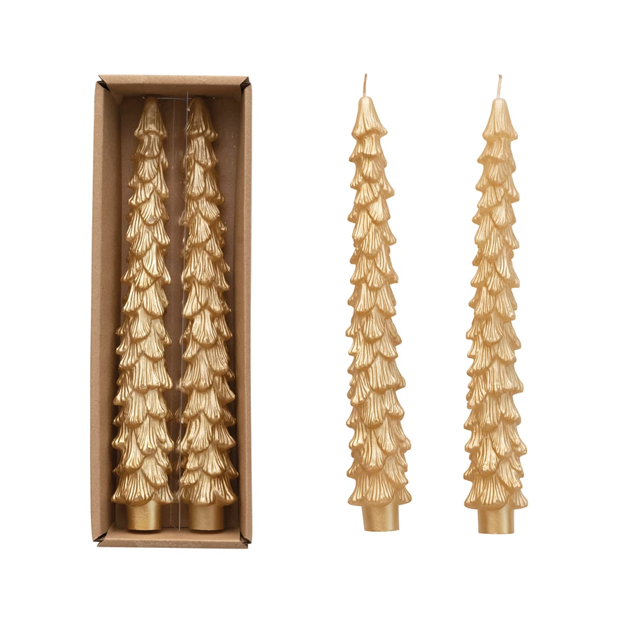 Christmas Tree Tapered Candles