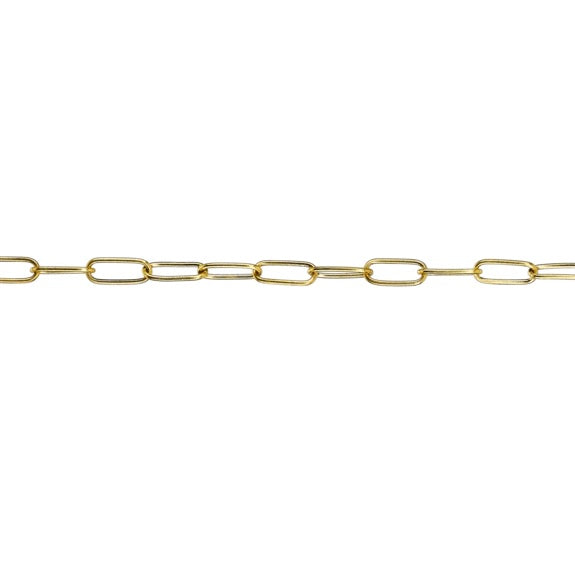 Golden Accord Paperclip Chain | Brass {24”}